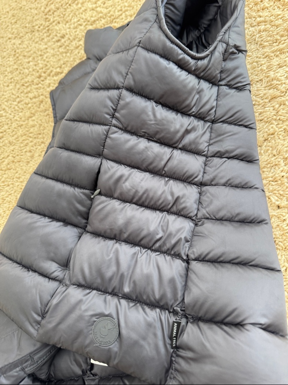 Save the Duck Womens Plumtech Puffer Vest in Dark Gray, Animal Free, sz XS - Picture 5 of 16